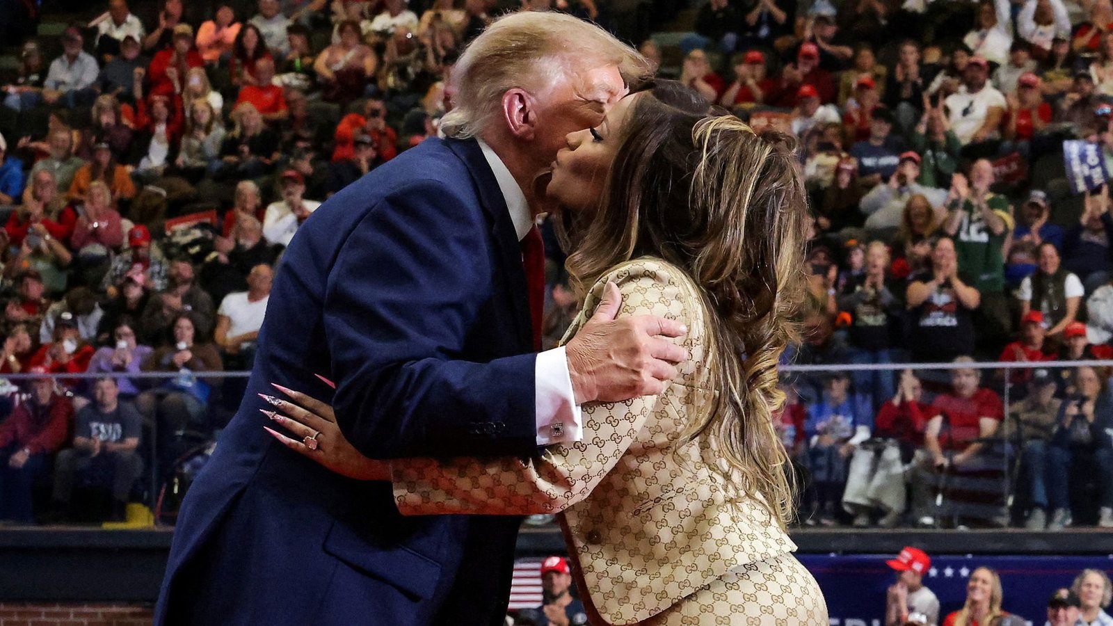 Trump launches foul-mouthed tirade at Norway – as ‘number one fan’ Nicki Minaj attends rally